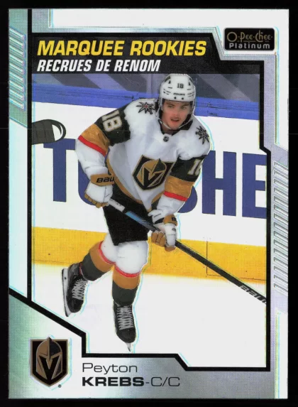 2020 2020-21 O-Pee-Chee Platinum Peyton Krebs Hockey card — Front