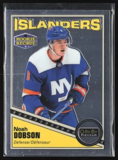 2019 2019-20 O-Pee-Chee Platinum Noah Dobson Hockey card front — Card Source Canada