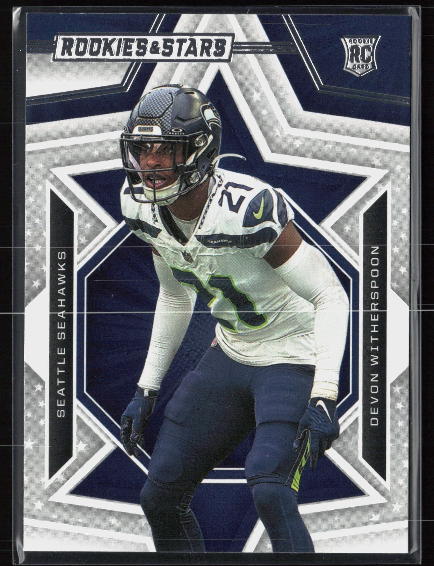 2023 2023 Panini Rookies & Stars Devon Witherspoon Football card front — Card Source Canada
