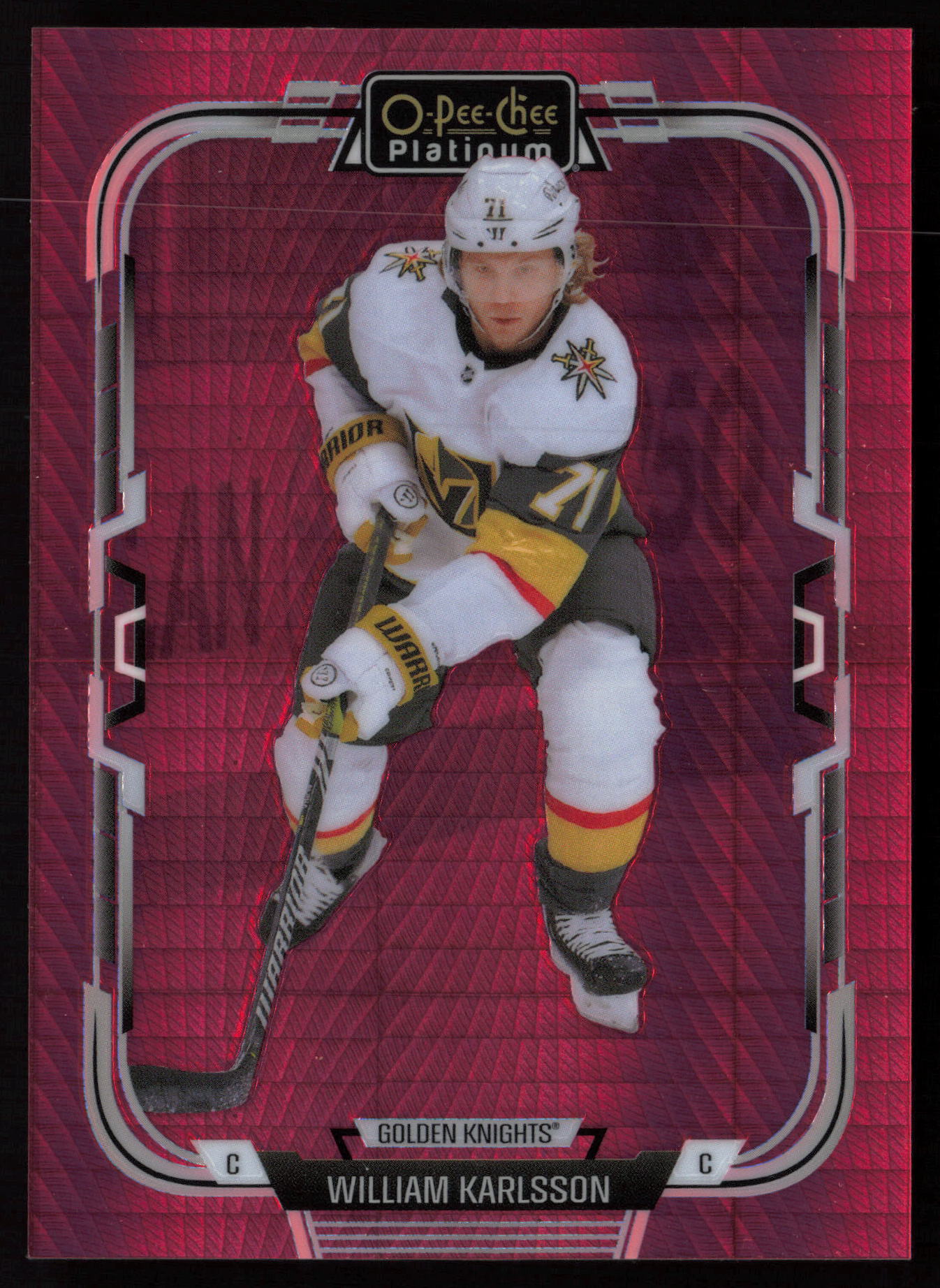 2025 2025-26 O-Pee-Chee Platinum William Karlsson Hockey card front — Card Source Canada