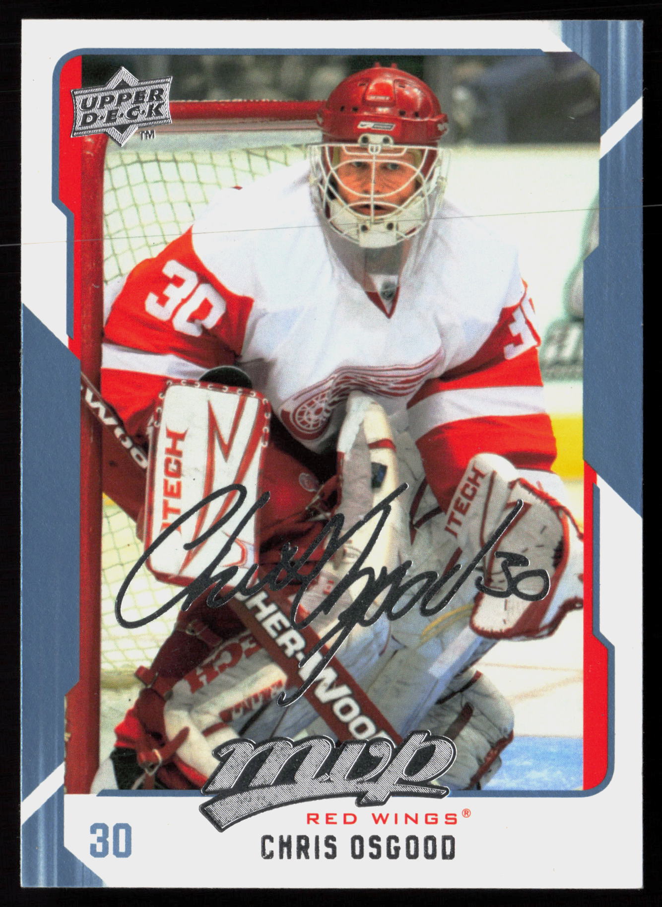 2008 2008-09 Upper Deck MVP Chris Osgood Hockey card front — Card Source Canada