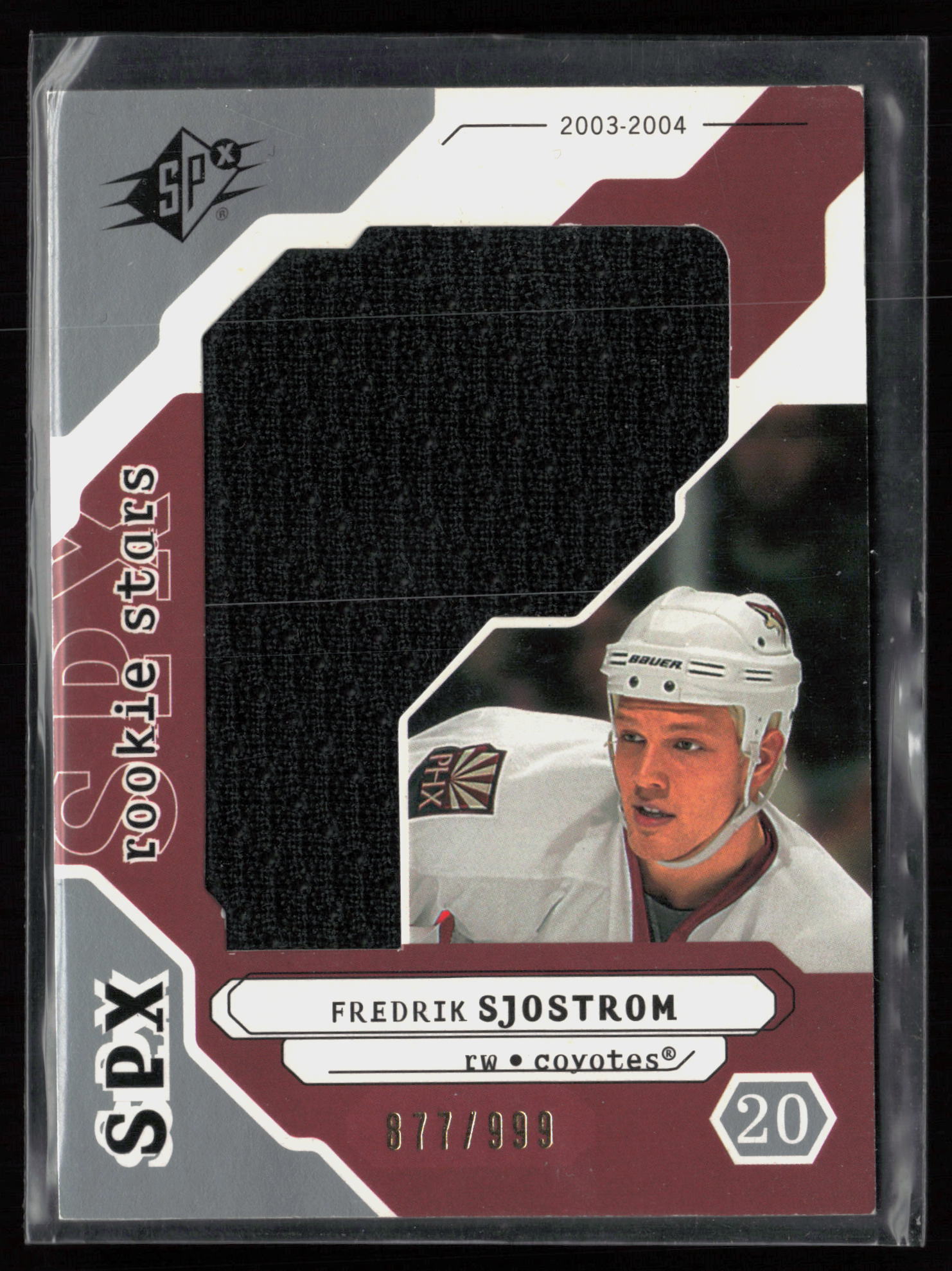 2003 2003-04 Upper Deck Rookie Update Fredrik Sjostrom Hockey card front — Card Source Canada