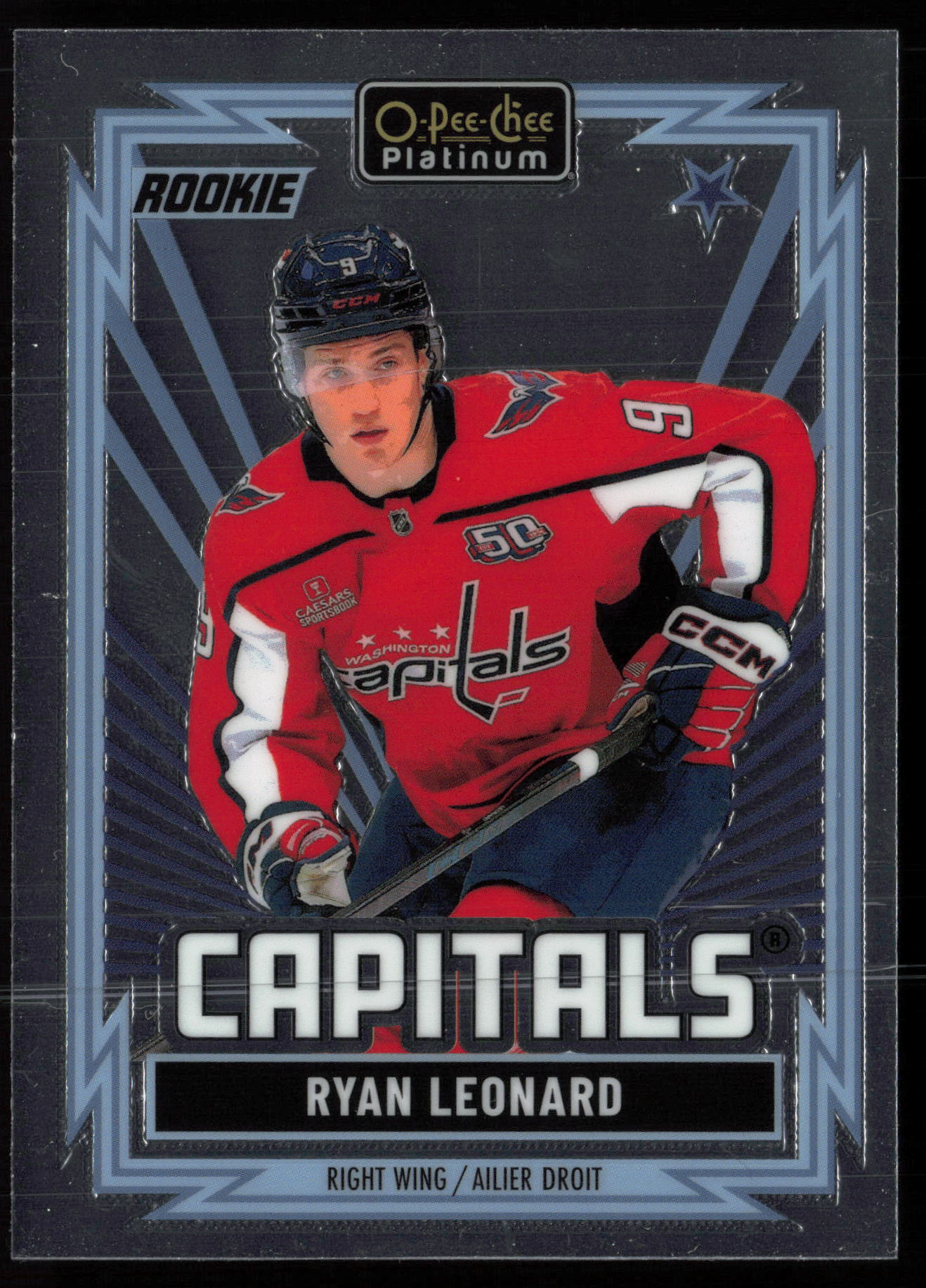2025 2025-26 O-Pee-Chee Platinum Ryan Leonard Hockey card front — Card Source Canada